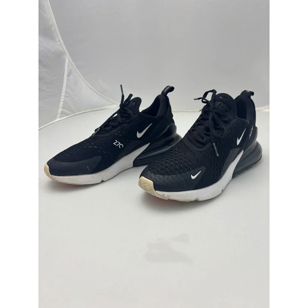Nike Air Max 270 GS Black White Solar Red 943345-001 Kids Size 6.5Y Mens 6.5